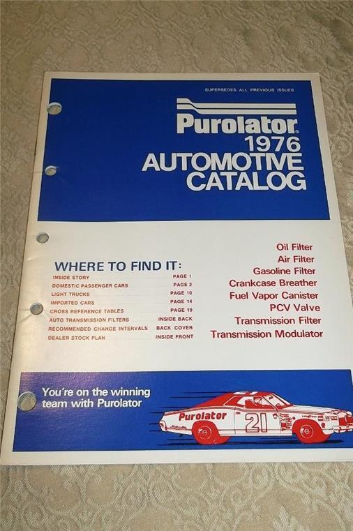 1976 PUROLATOR AUTOMOTIVE CATALOG DOMESTIC IMPORTED CARS LIGHT TRUCKS ~ FILTERS+