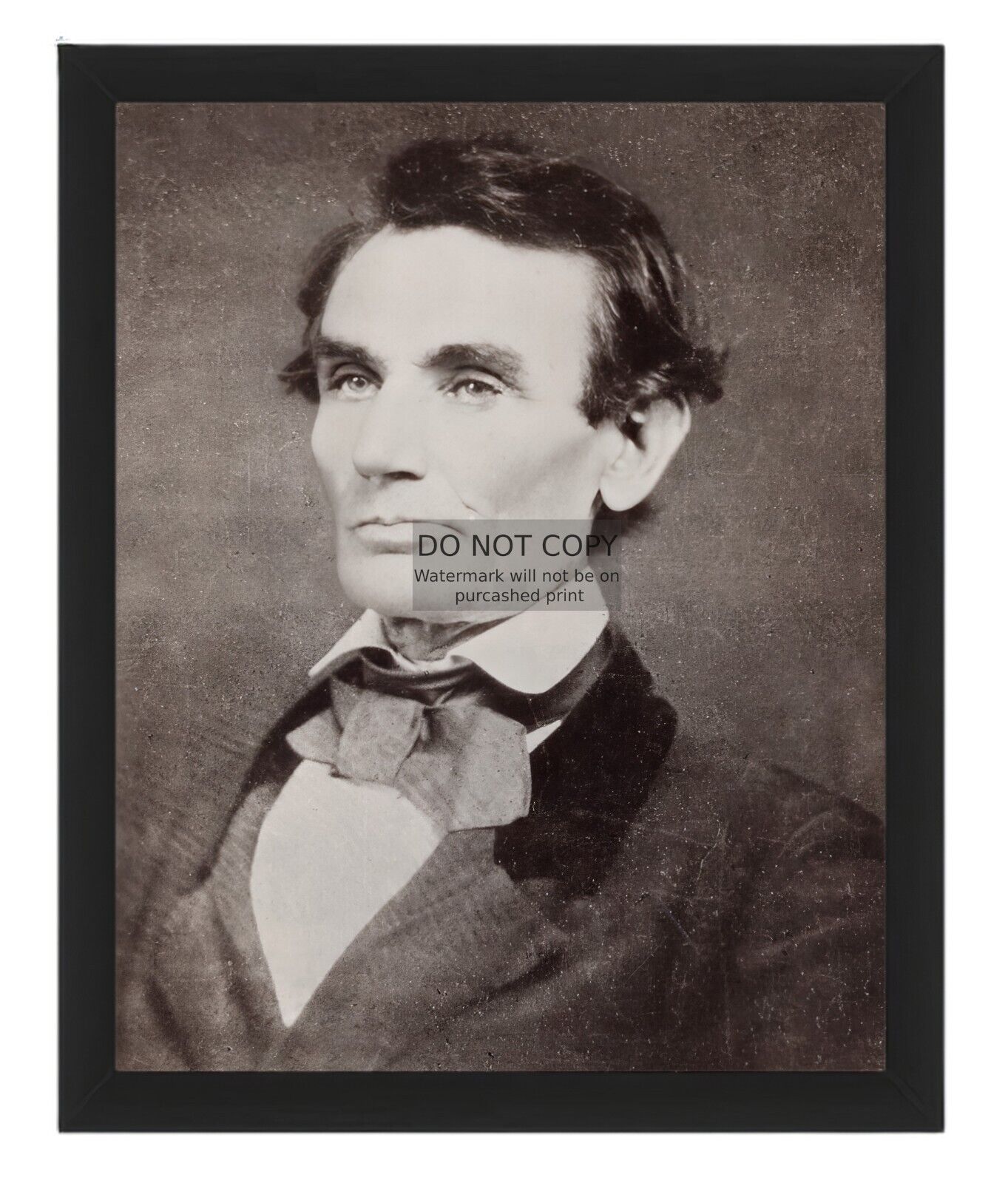 PRESIDENT ABRAHAM LINCOLN IN SUIT EARLY PHOTOGRAPH 1858 8X10 FRAMED PHOTO