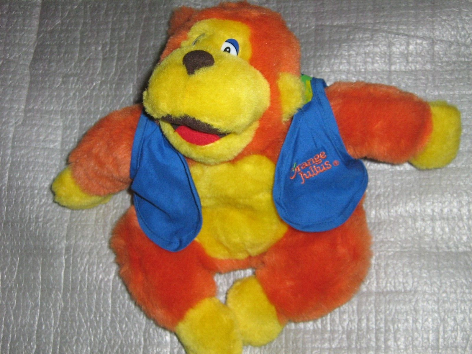 Orange Julius of America Monkey Orangutan Plush Stuffed Animal w/ Fruit Vest 99\'