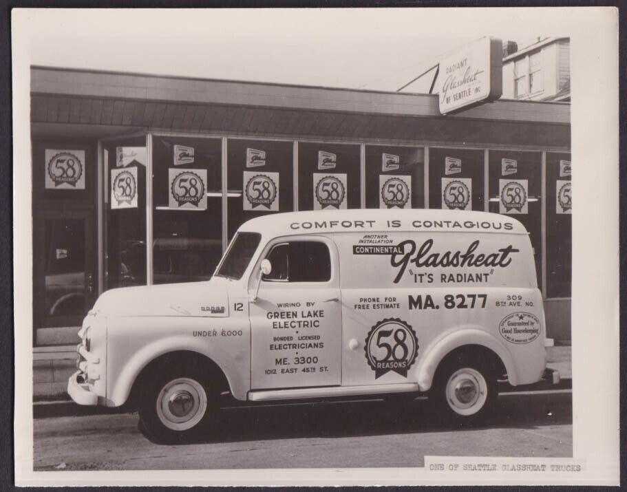 c 1950 Dodge Continental Glassheat Panel Truck Seattle WA vernacular photo