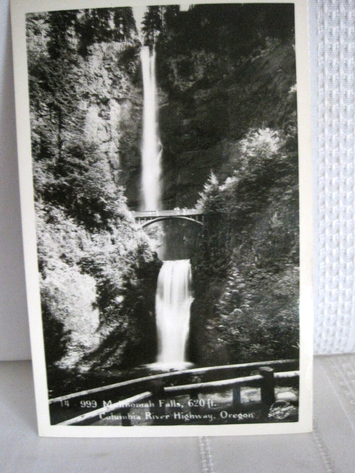RPPC - MULTNOMAN Falls 620 Ft. COLUMBIA RIVER HIGHWAY, Oregon Postcard UNPOSTED