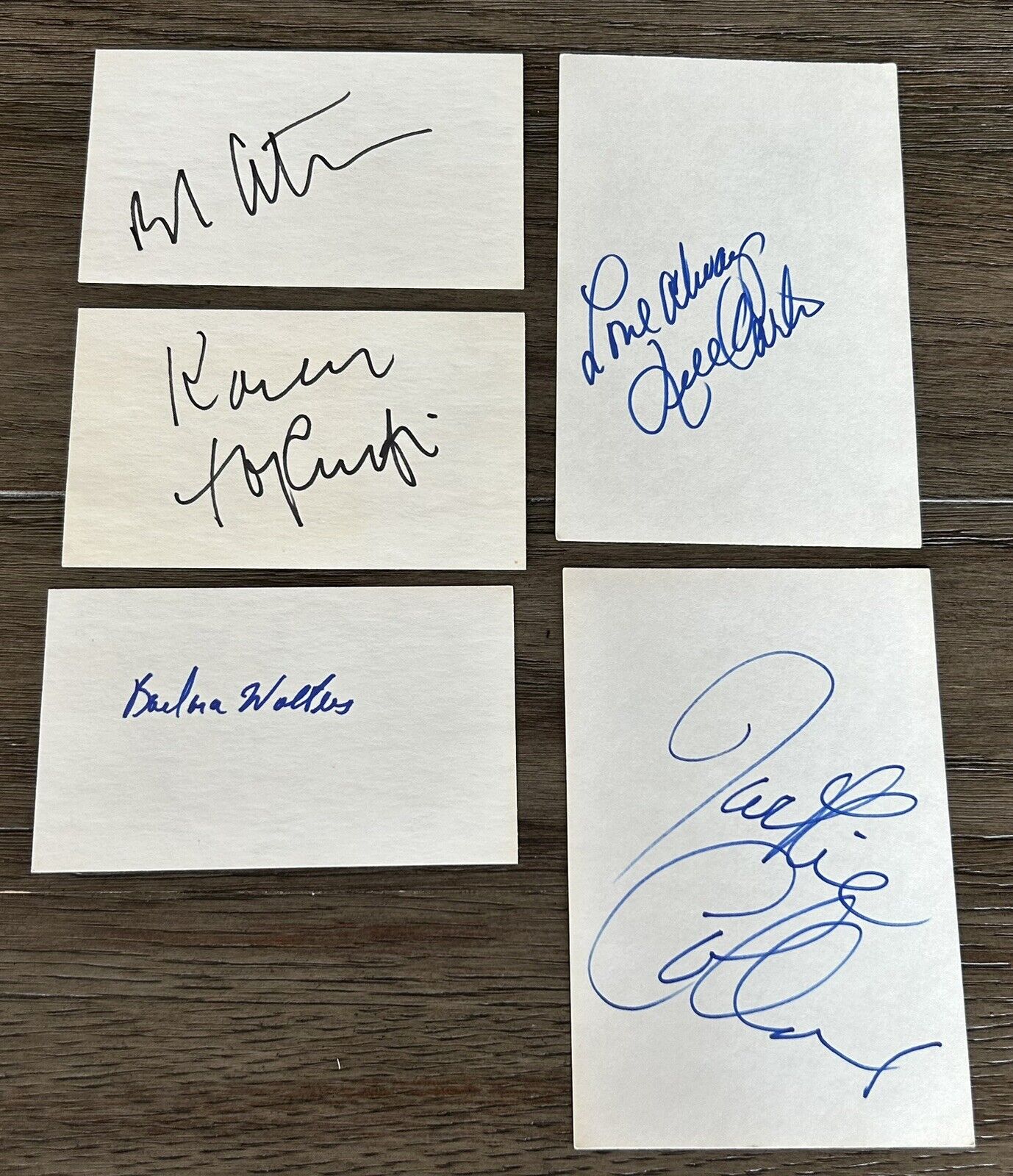 Deceased ACTORS/DIRECTOR Lot of (9) AUTOGRAPHED Signed INDEX CARDS Hollywood
