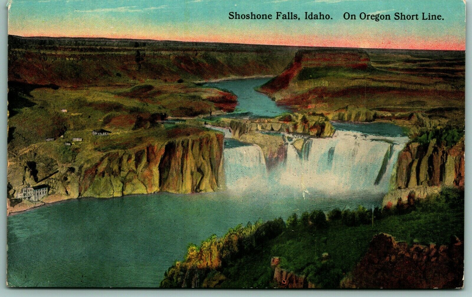 Shoshone Falls Twin Falls Idaho ID UNP DB Postcard F4