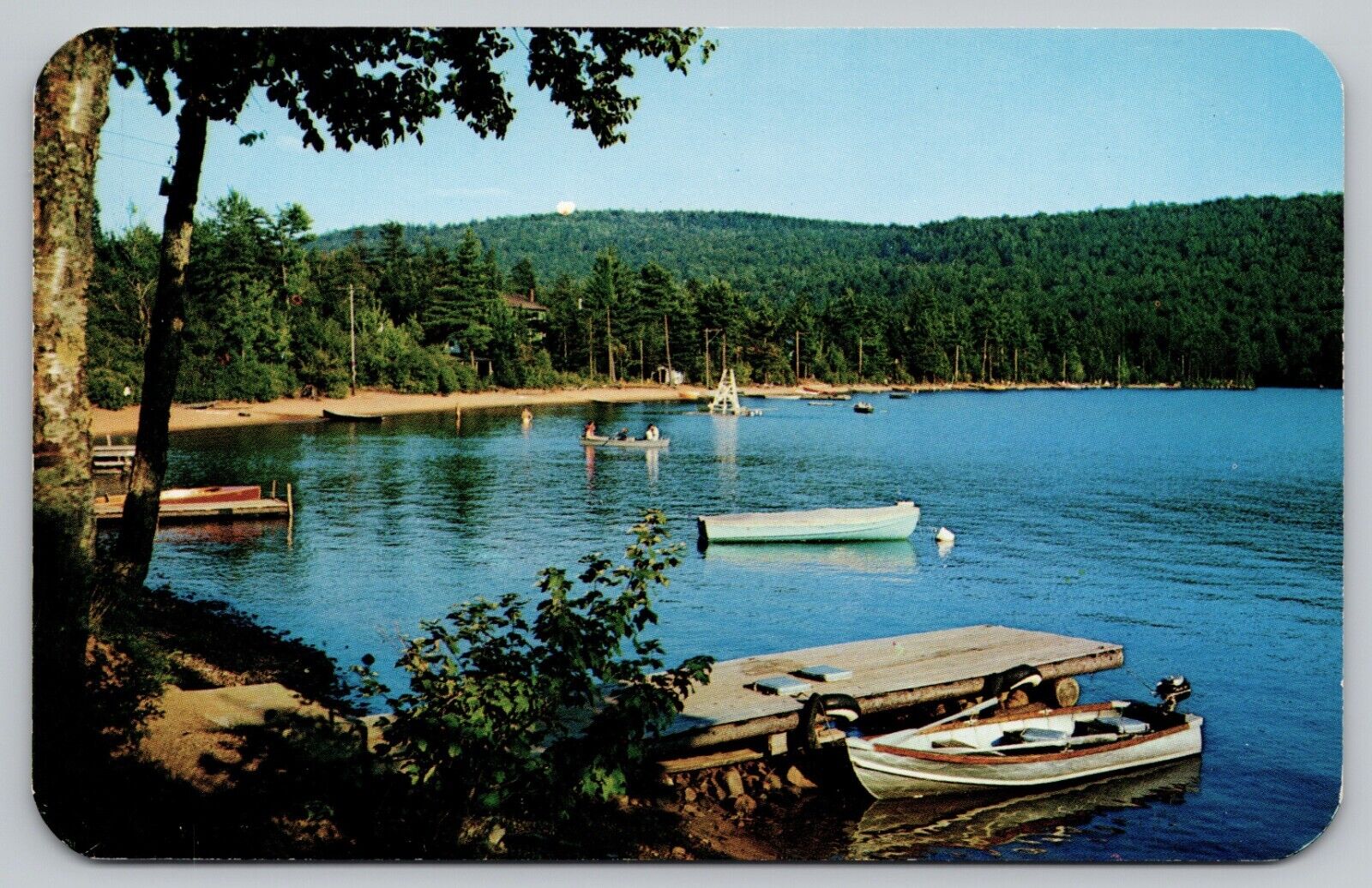 Postcard - Limekiln Lake - Inlet, New York - Boats, ca. 1950s, Unposted (M7c)
