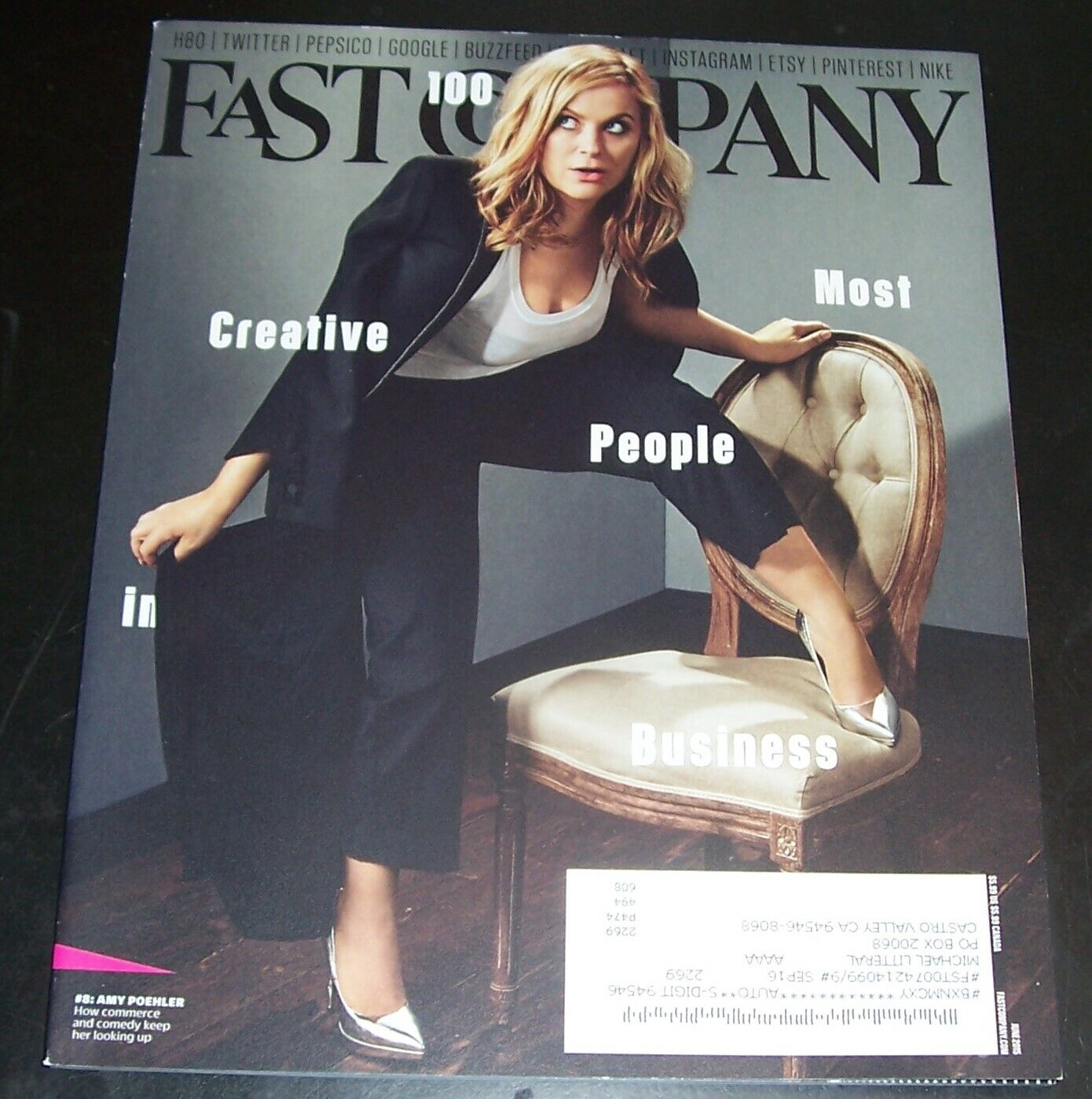 100 Most Creative People In Business, Poehler, FAST COMPANY June 2015, Comb Shpg