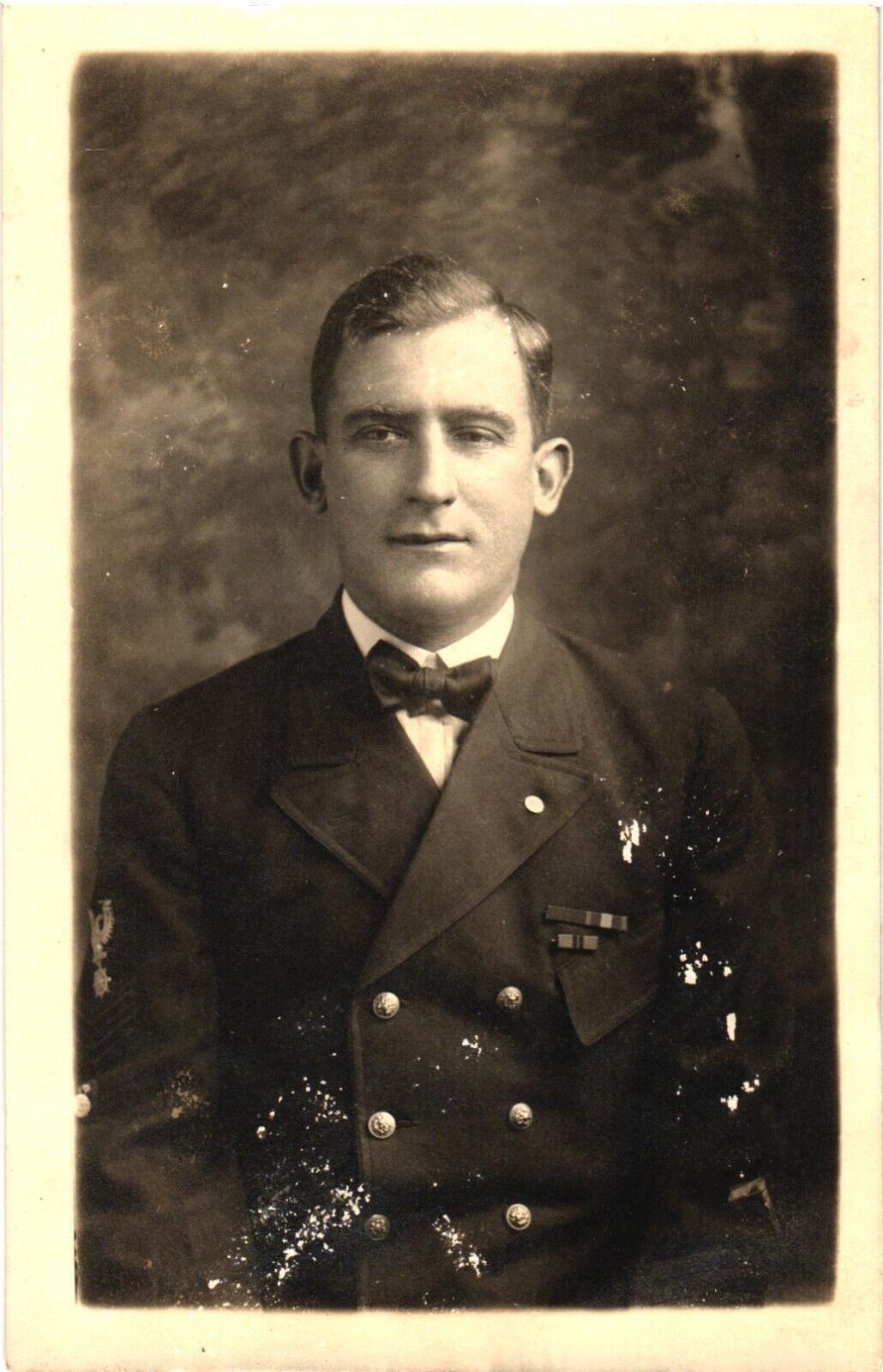 A Portrait of A Man In Black Suit and Bowties Photograph Postcard