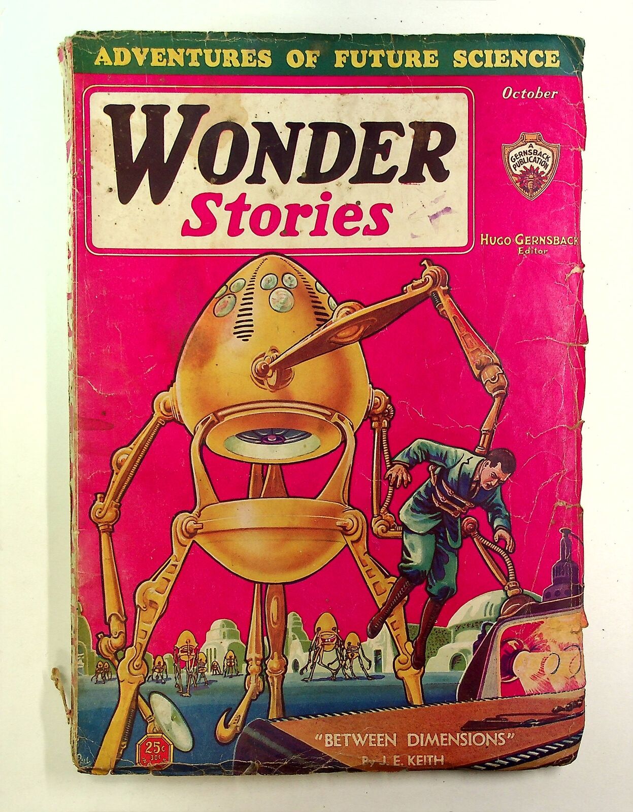 Wonder Stories Pulp 1st Series Oct 1931 Vol. 3 #5 GD