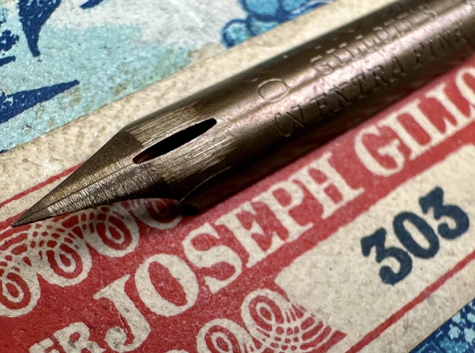 Vintage JOSEPH GILLOTT'S 303 Willow Extra Fine Flex DREAM POINT Dip Pen Nib