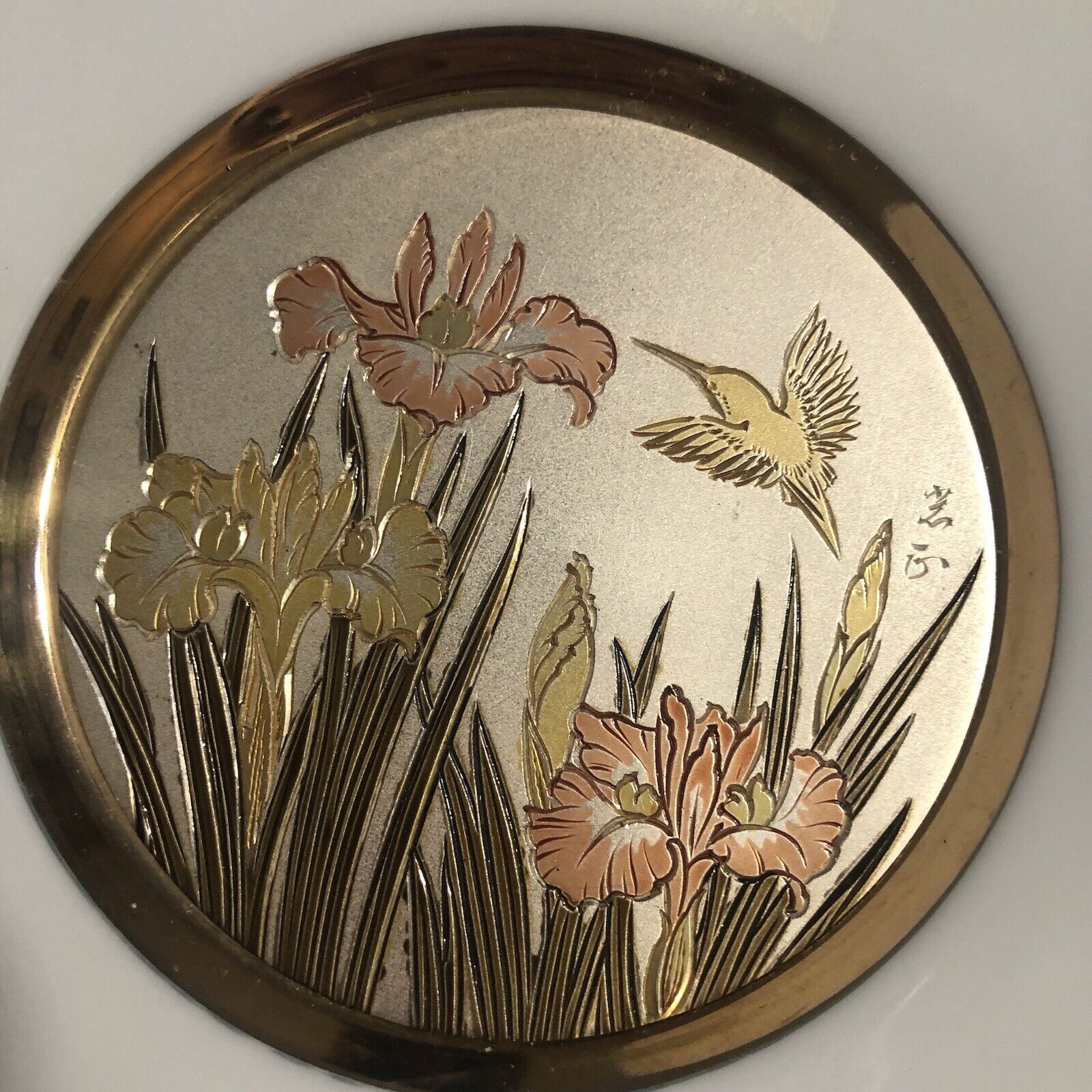 Dynasty Gallery Originals Art Of Chokin Plates 24K gold Trimmed