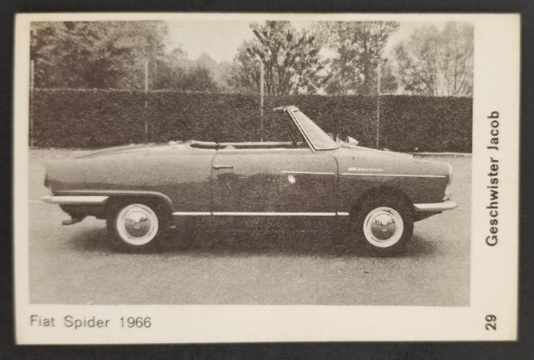 Fiat Spider Car Cars of 1966 Card #29 (VG Soft Corners)