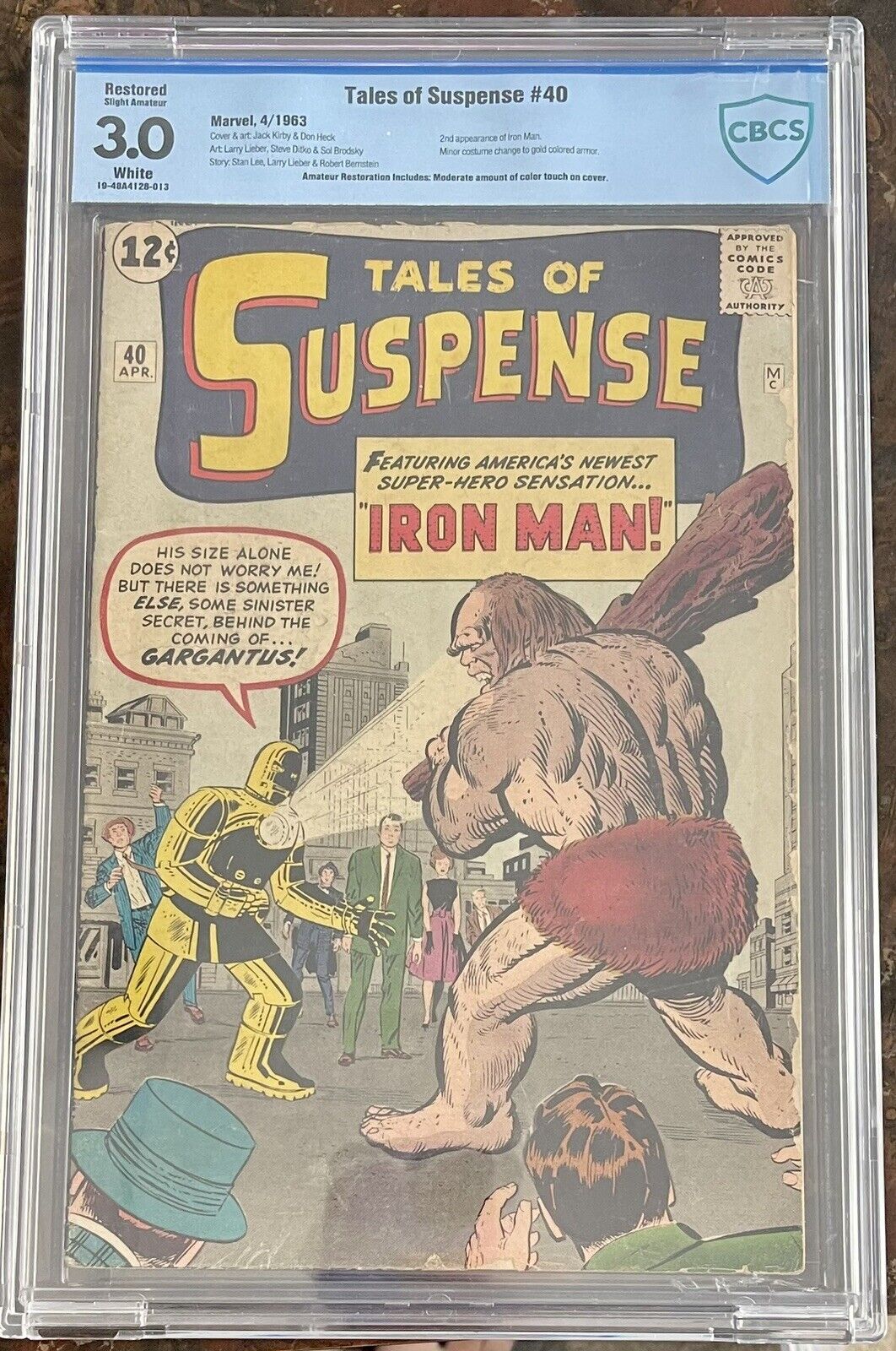 Tales Of Suspense #40 CBCS 3.0 Resto Marvel Comics, 1963) - 2nd App Of Iron Man