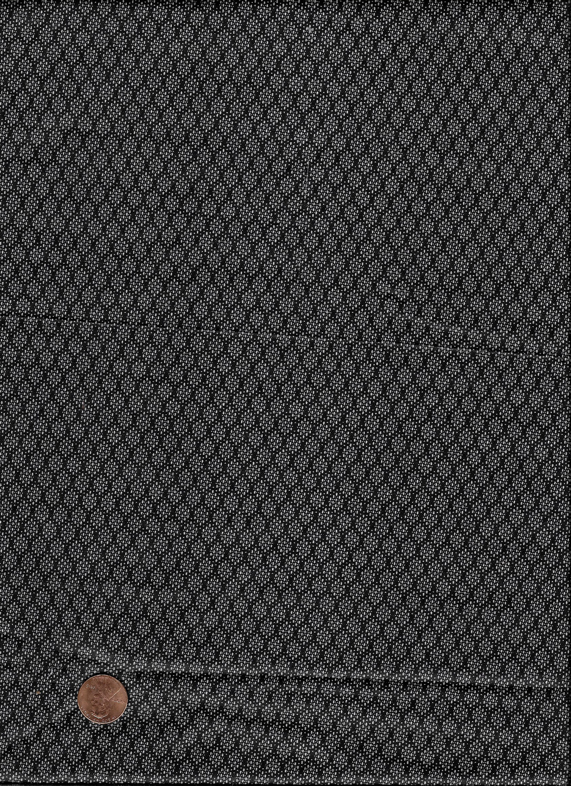 Antique 1890 Black Polka Dot Honeycomb Fabric