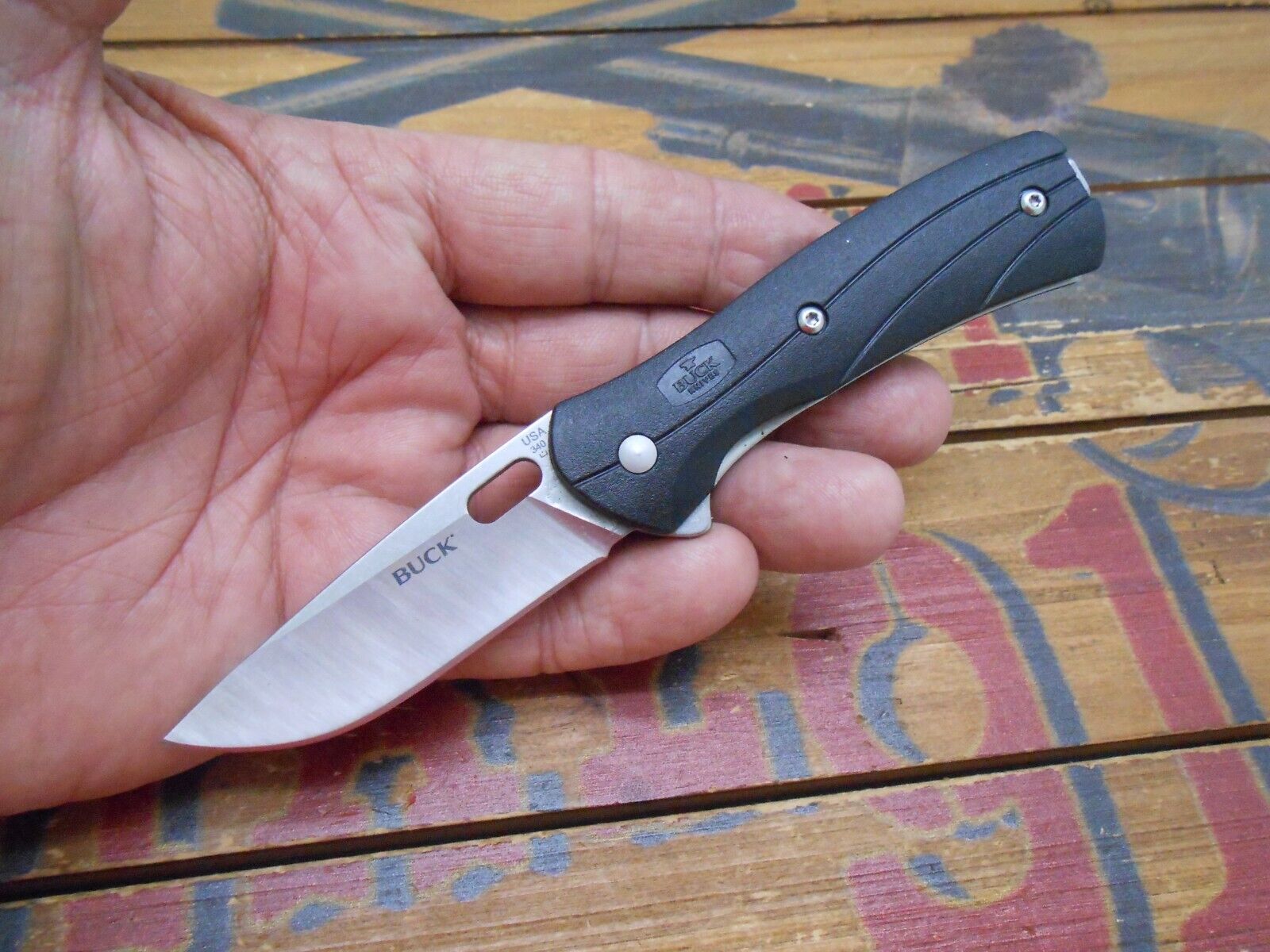 Buck USA Vantage Small 340 Pocket Knife Liner Lock Plain Edge Blade 2018
