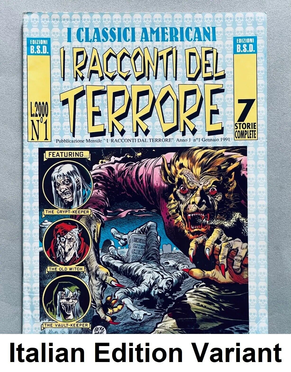 Tales from the Crypt #35 Horror Golden Age 1953 Rare Variant Italian Edition