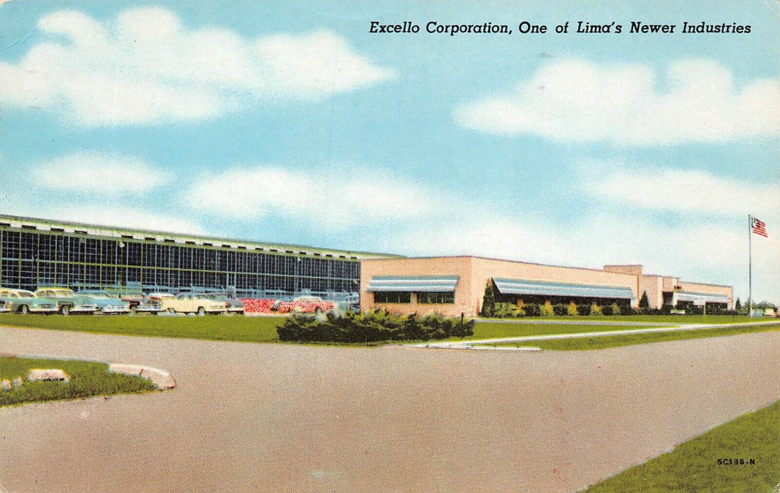 # G3884  LIMA,  OH.    POSTCARD,   EXCELLO  CORP.