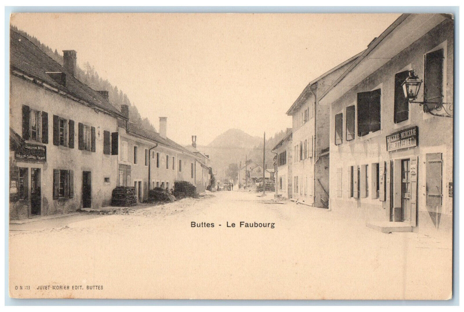 c1905 Road Scene Buttes Le Faubourg Paris France Antique Posted Postcard