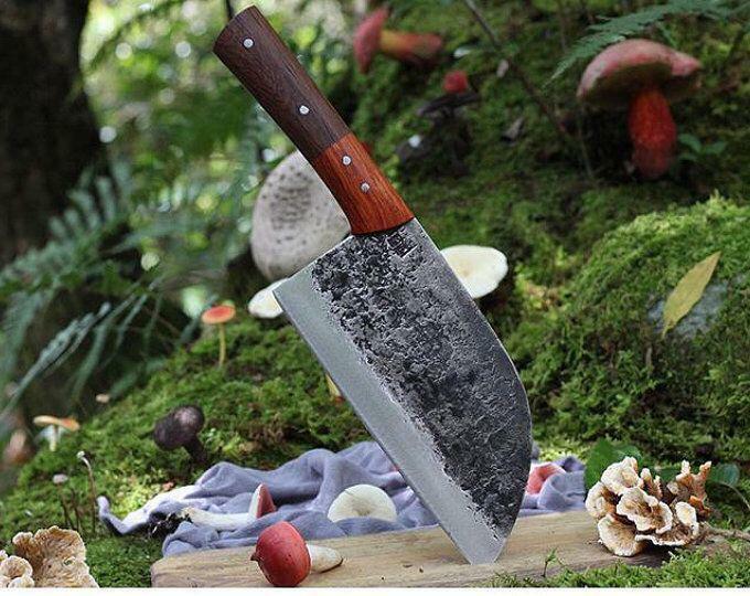 GORGEOUS CUSTOM HAND MADE  12 \'\' HIGH CARBON STEEL HUNTING CHOPPER WITH SHEATH