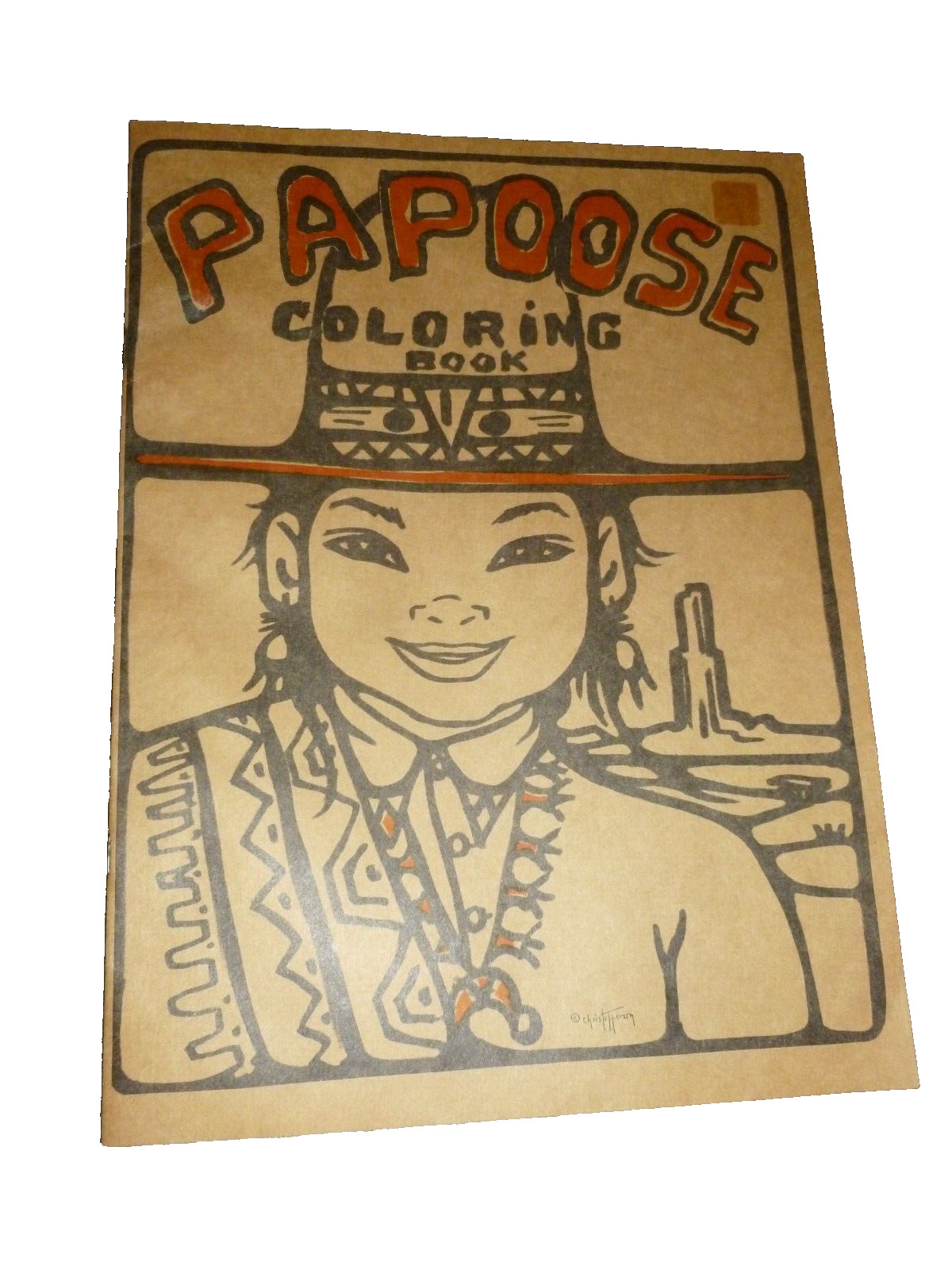 Papoose Coloring book American Indians Christoffersen Coloring Book Unused KIDS