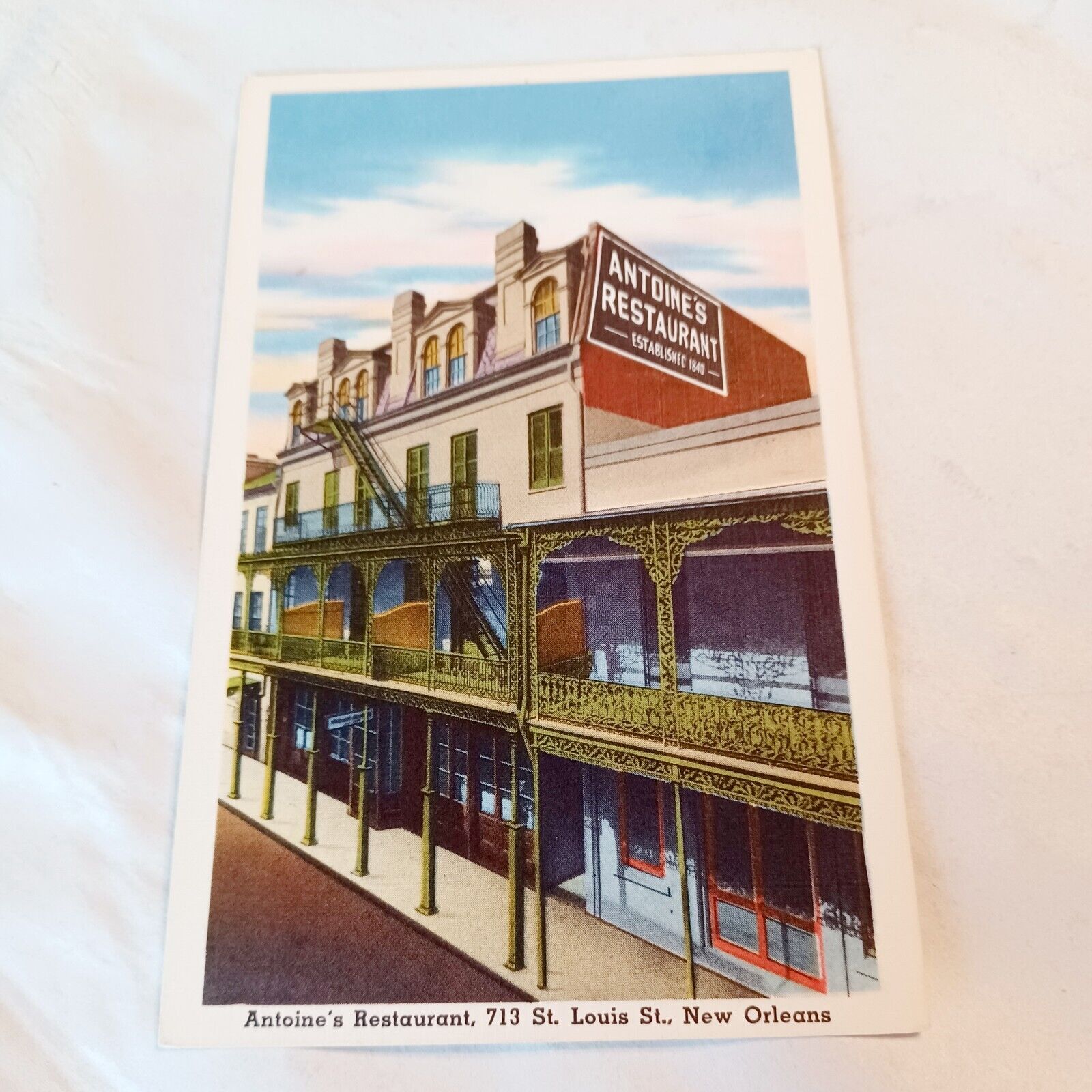 Postcard: Antoine\'s Restaurant-New Orleans-Linen-Oldest French Restaurant