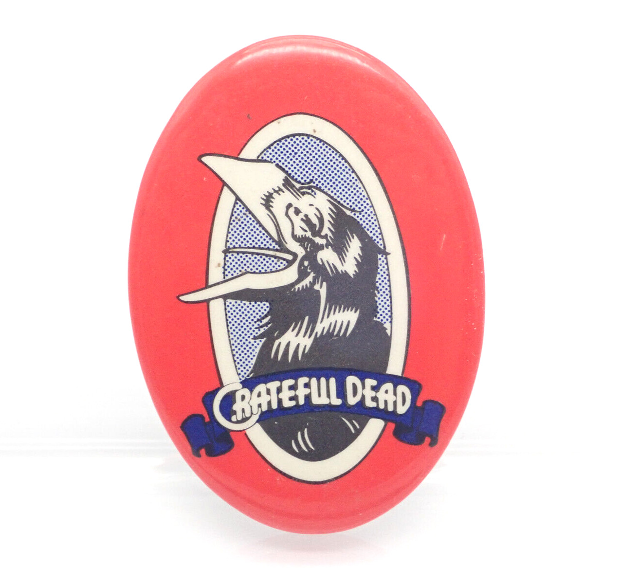 Greatful Dead Crow Vintage Button