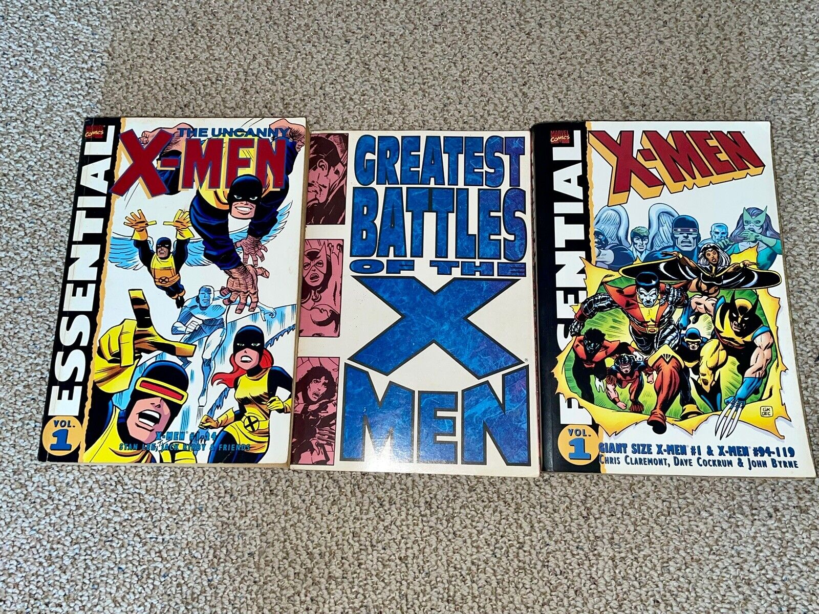 Lot of 3 Vintage MARVEL X-MEN Greatest Battles Essential Comic Book