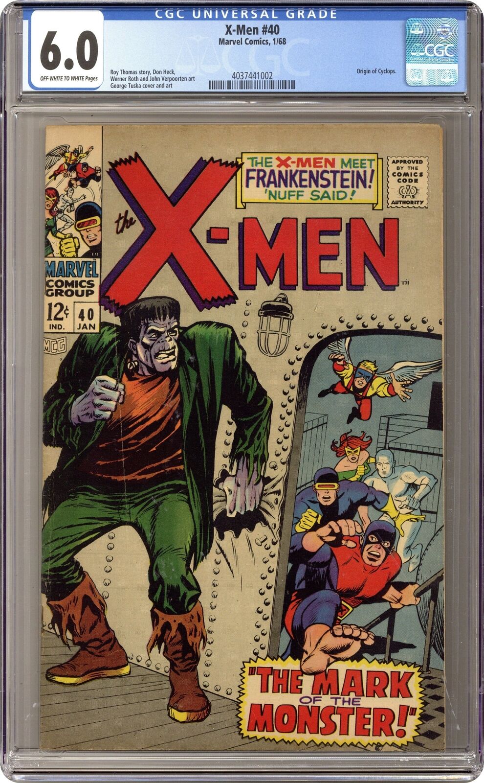 Uncanny X-Men #40 CGC 6.0 1968 4037441002