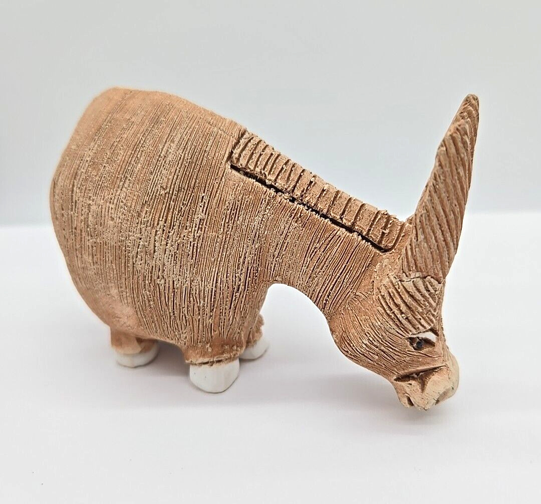 Artesania Rinconada Donkey Burro Figurine Handmade Uruguay Pottery Retired 4\