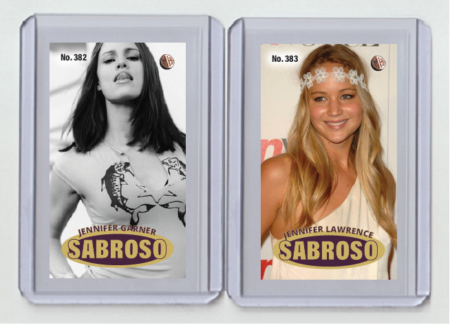 Jennifer Garner rare MH Sabroso #\'d x/3 Tobacco card no. 382