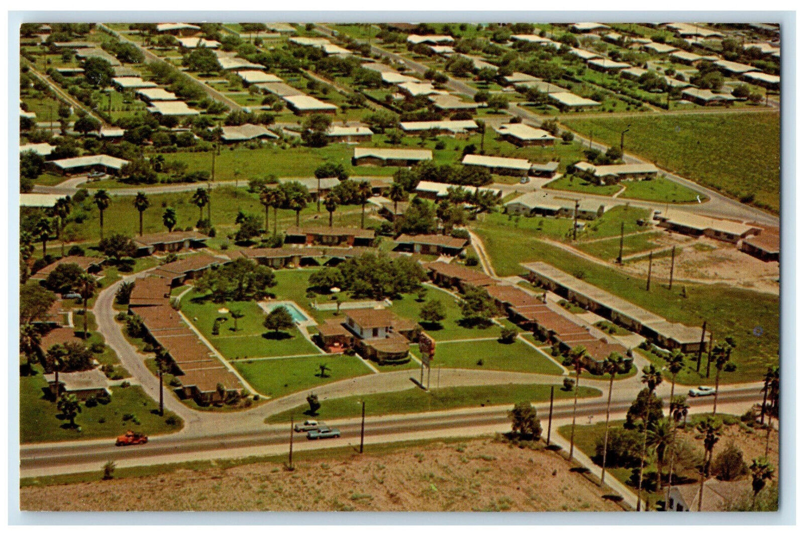 c1960's Royal Palms Motel McAllen Texas TX Vintage Unposted Postcard