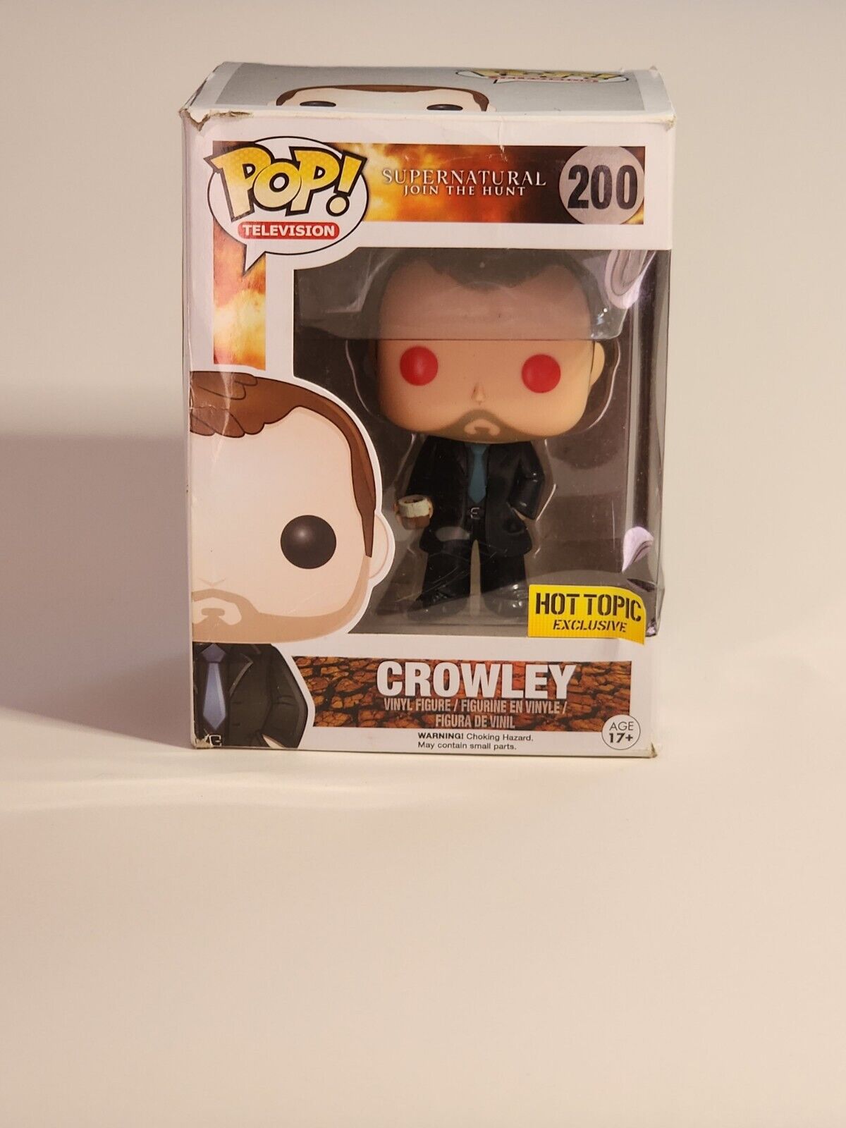 Funko Pop 200 CROWLEY RED EYES Supernatural Hot Topic Exclusive