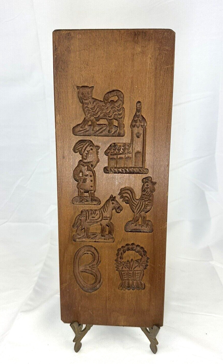 Antique Rare 19 Century Wooden Model Springerle Biscuits Cookie Mold B18