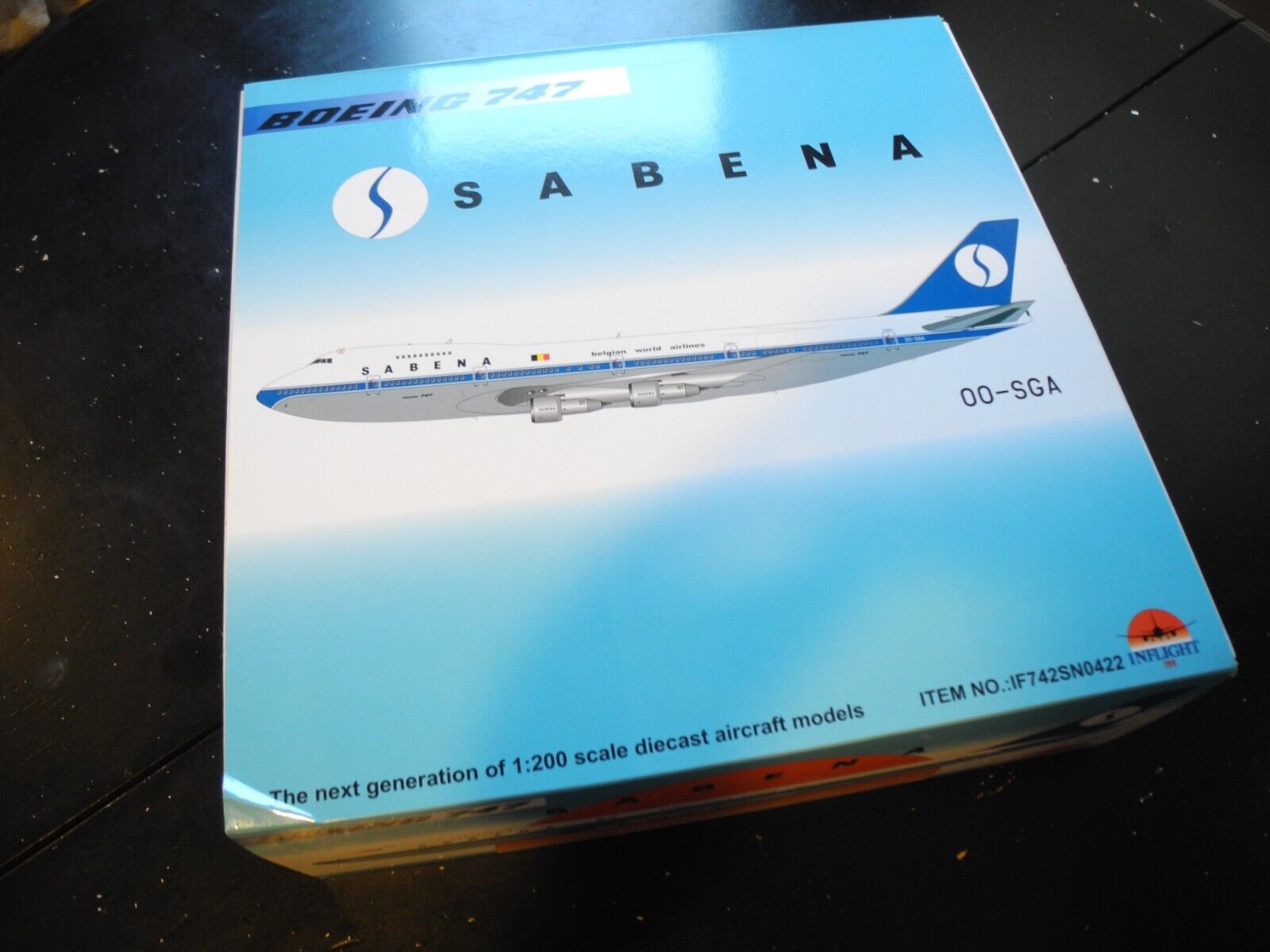 Very Rare NIB Inflight Boeing 747 SABENA, 1:200, Retired, Perfect