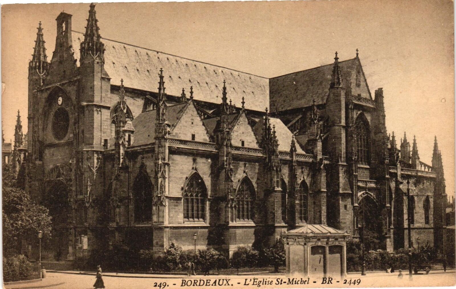 Vintage Postcard- L\'EGLISE ST-MICHEL, BORDEAUX, FRANCE Early 1900s