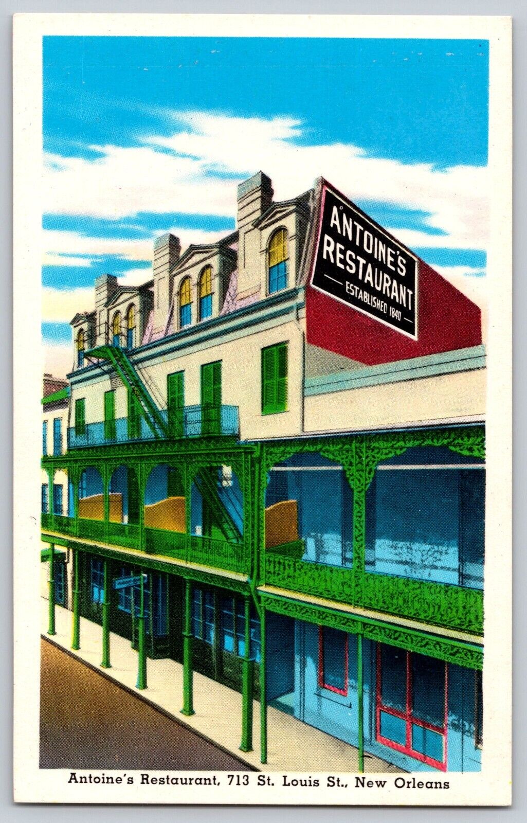 Postcard Antoine\'s Restaurant New Orleans Louisiana B5