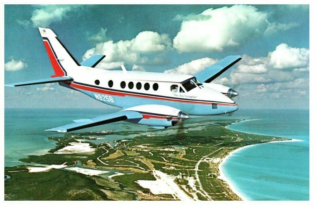 The Beechcraft King Air A100 Airplane Postcard 