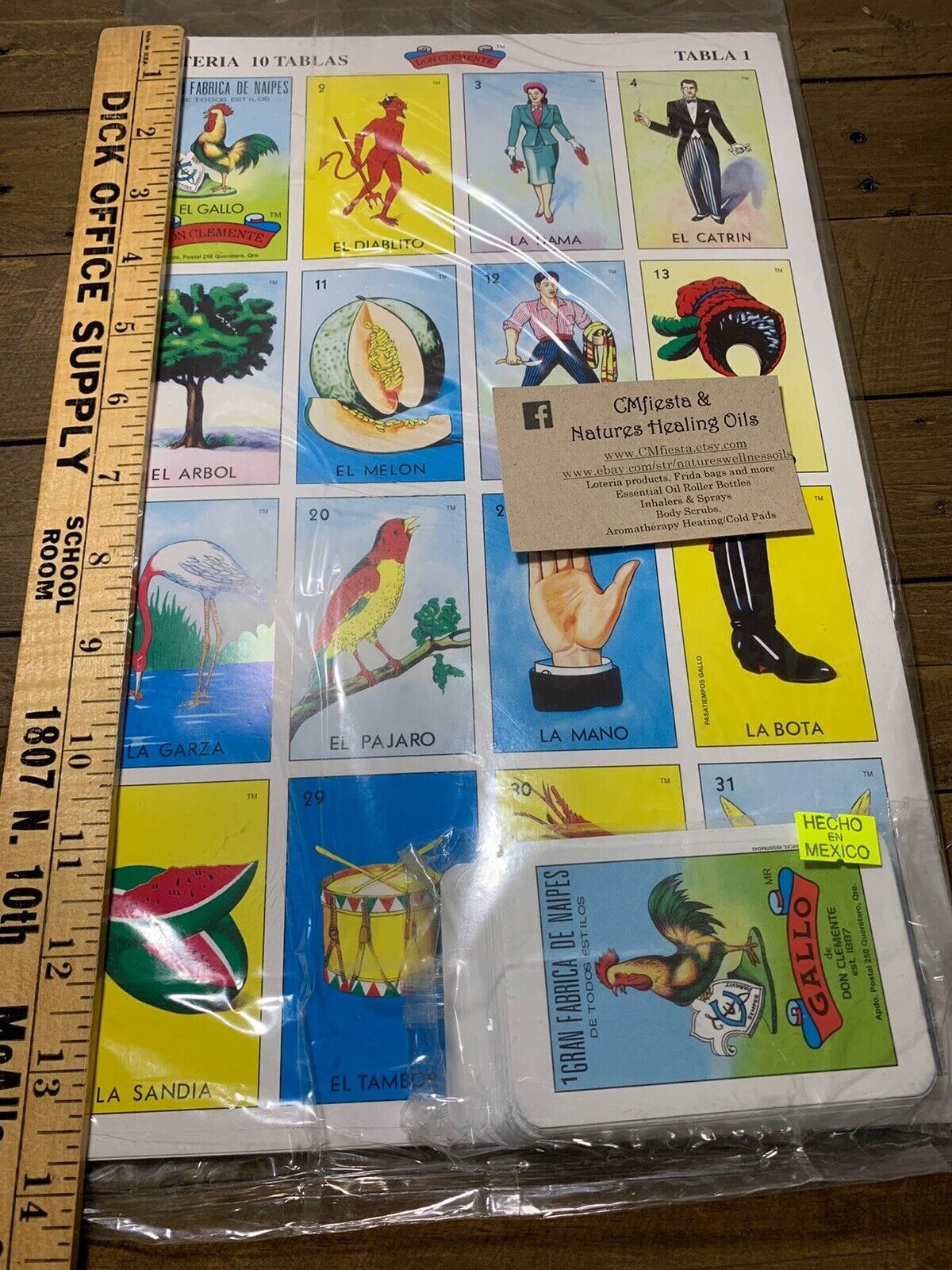 JUMBO Don Clemente Mexican Loteria Bingo Chalupa Game 10 Boards +1 Deck 54 Cards