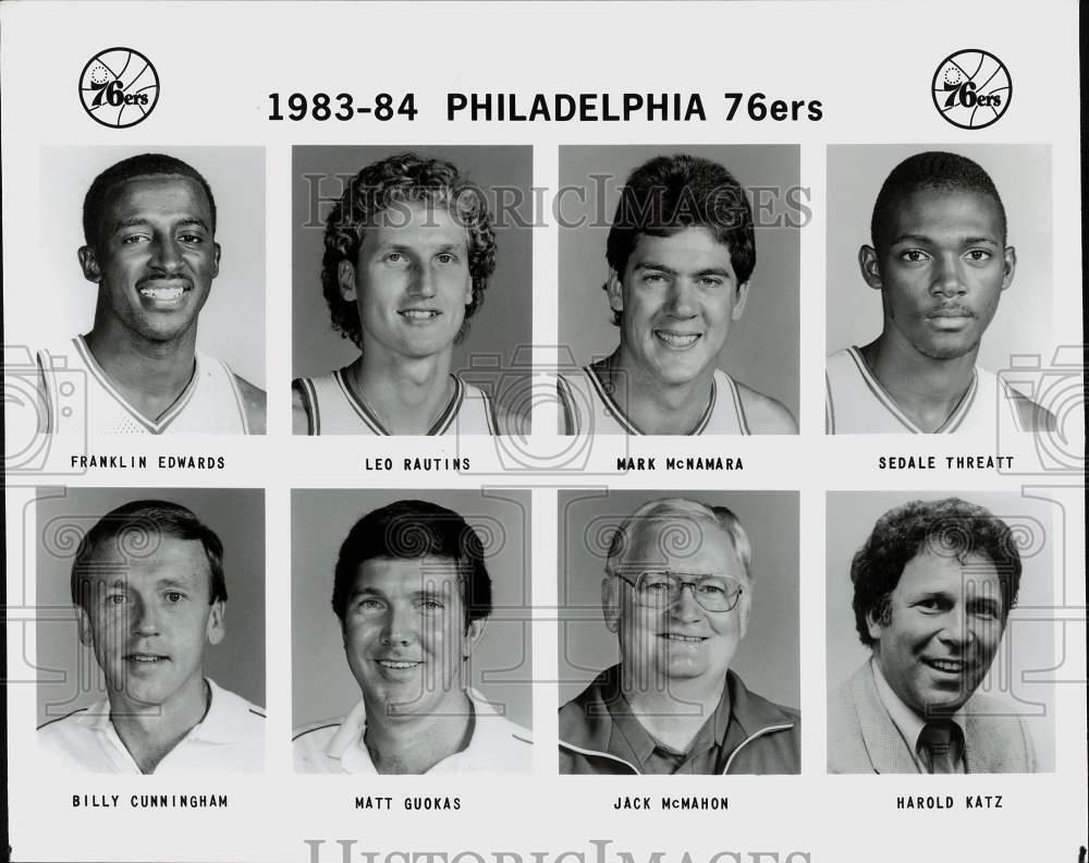 1983 Press Photo Philadelphia 76ers basketball head shots - srs00844