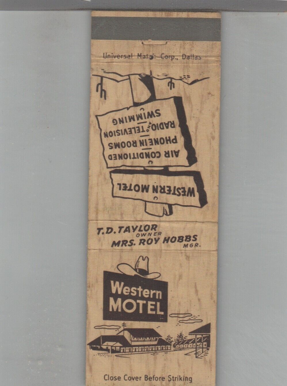 Matchbook Cover Western Motel Waco, TX