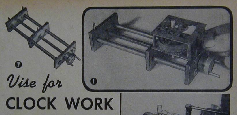 Vintage CLOCK WORKS VISE How-To build PLANS Repair / Service