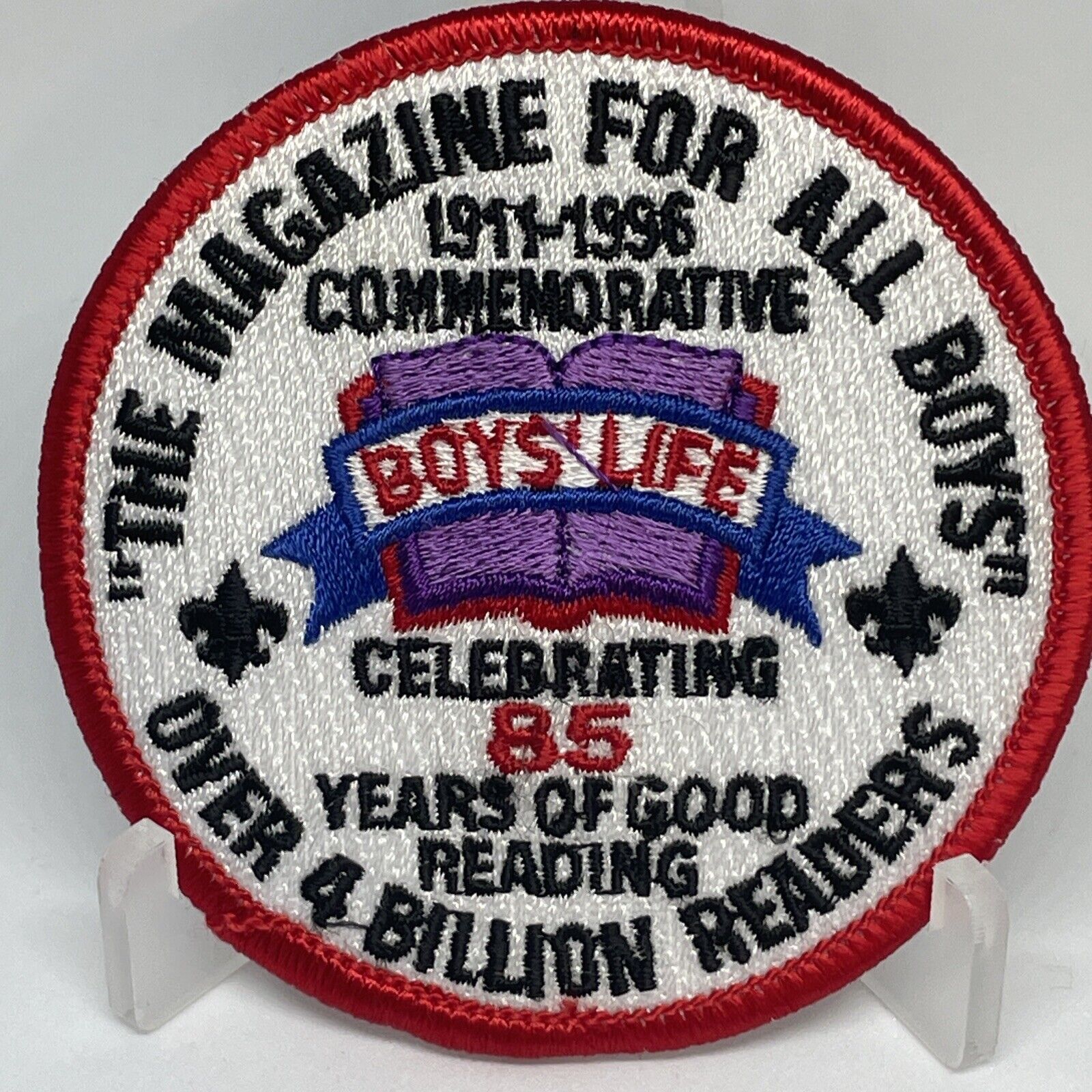 Boys Life Patch 1996 Celebrationg 85 Years of Good Reading Boys Life Boy ScoutsP