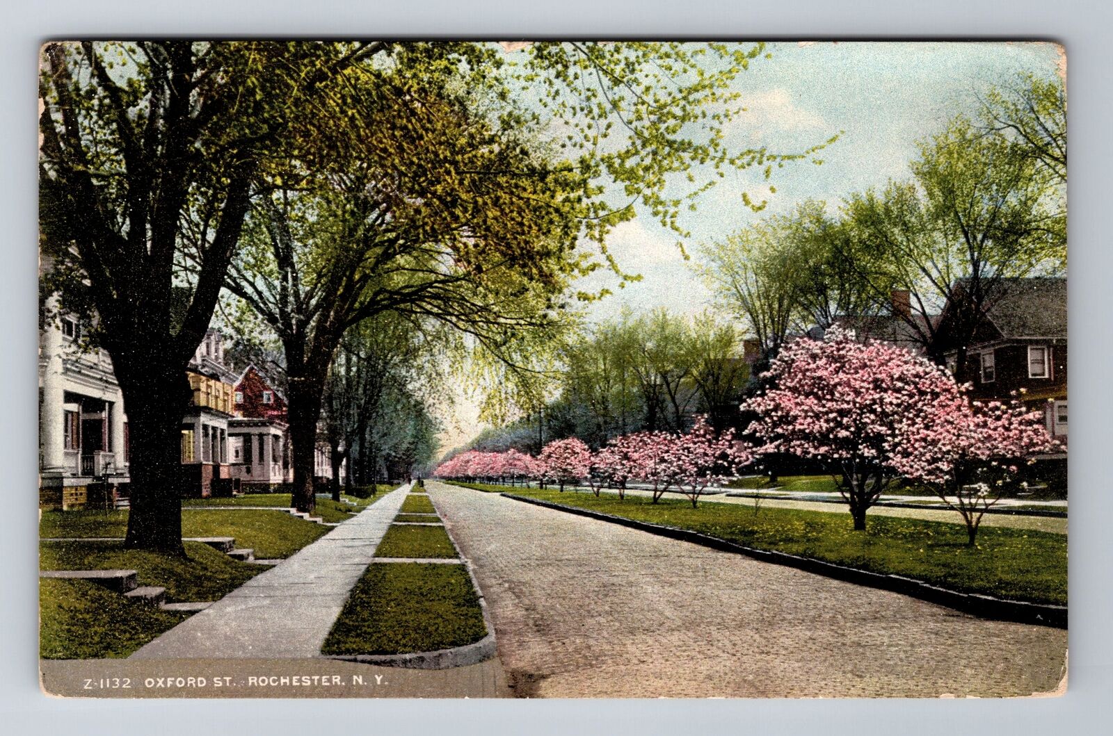 Rochester NY-New York, Oxford Street, Antique, Vintage c1912 Souvenir Postcard