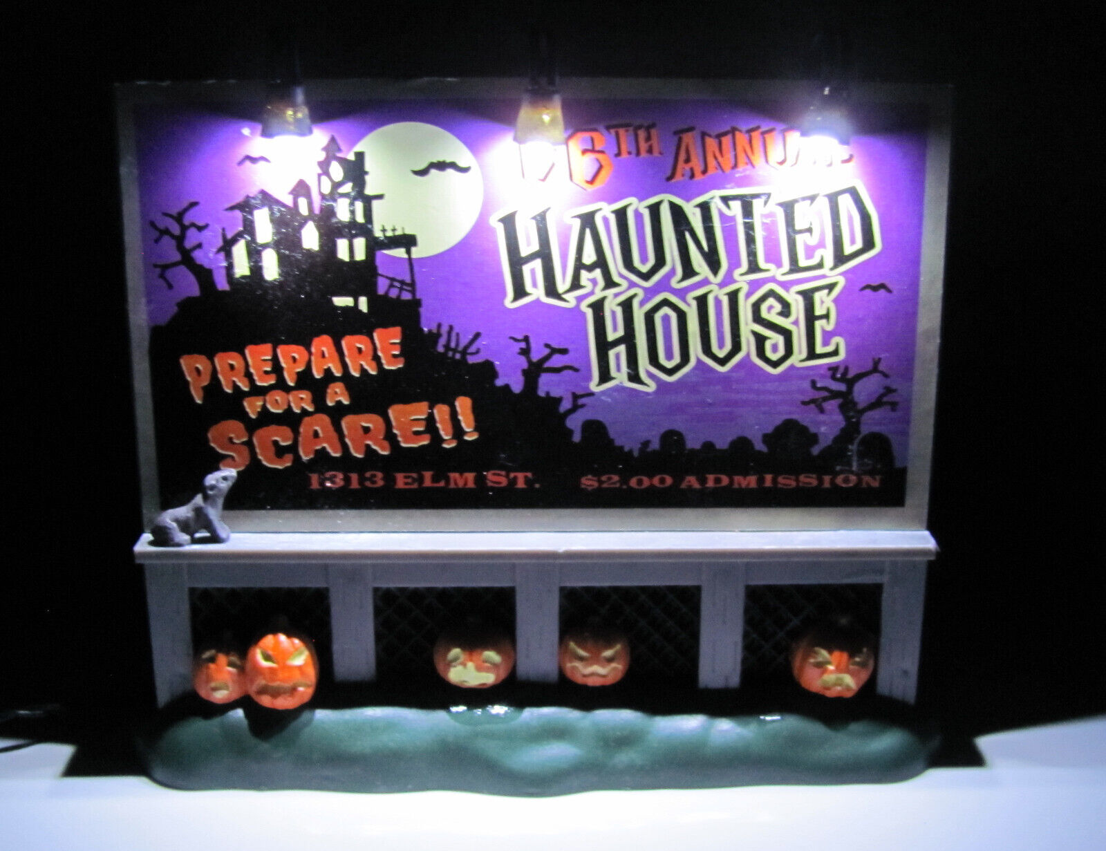 Lemax Spooky Town Lighted Accessory - Haunted House Billboard #34075