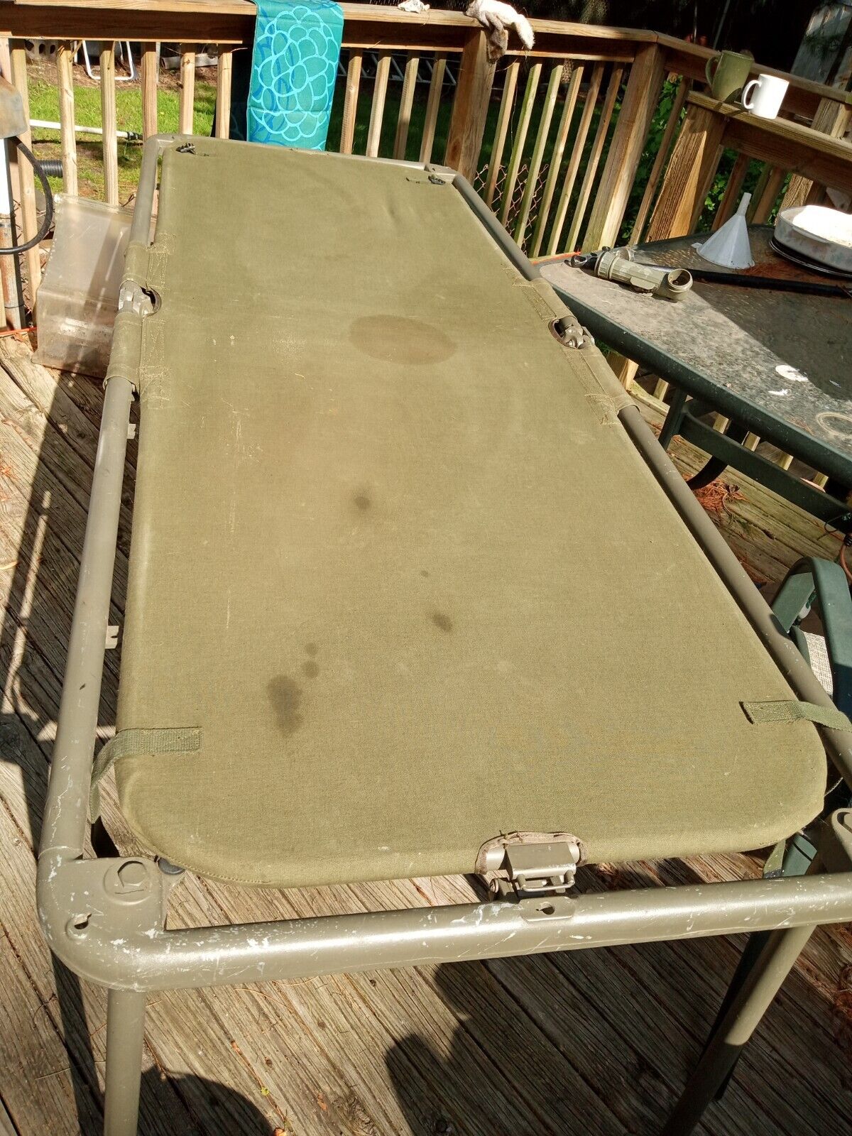 Vietnam War Army Field Hospital Bed Cot Fully Adjustable Stand Triage Dated 1969