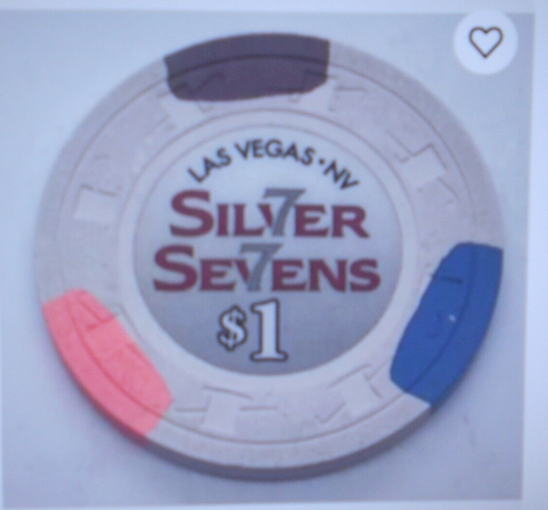 Silver Sevens Las Vegas Casino $1  Chip from live game.