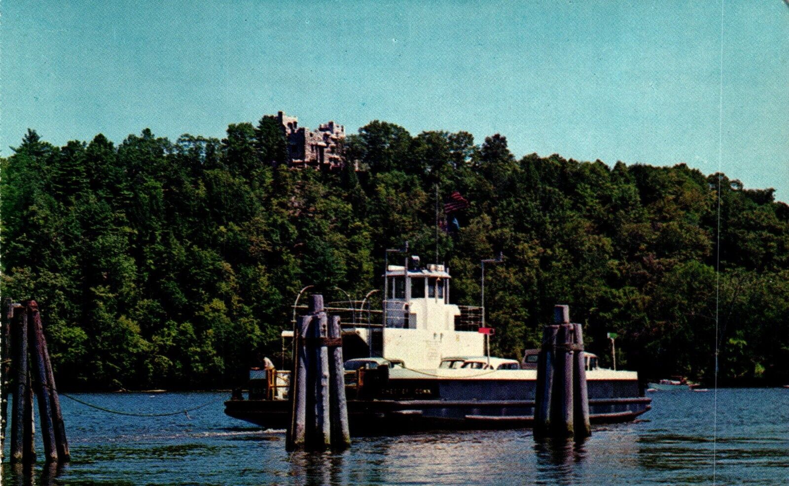 Postcard the Selden IIII Ferryboat, Chester to Hadlyme Connecticut