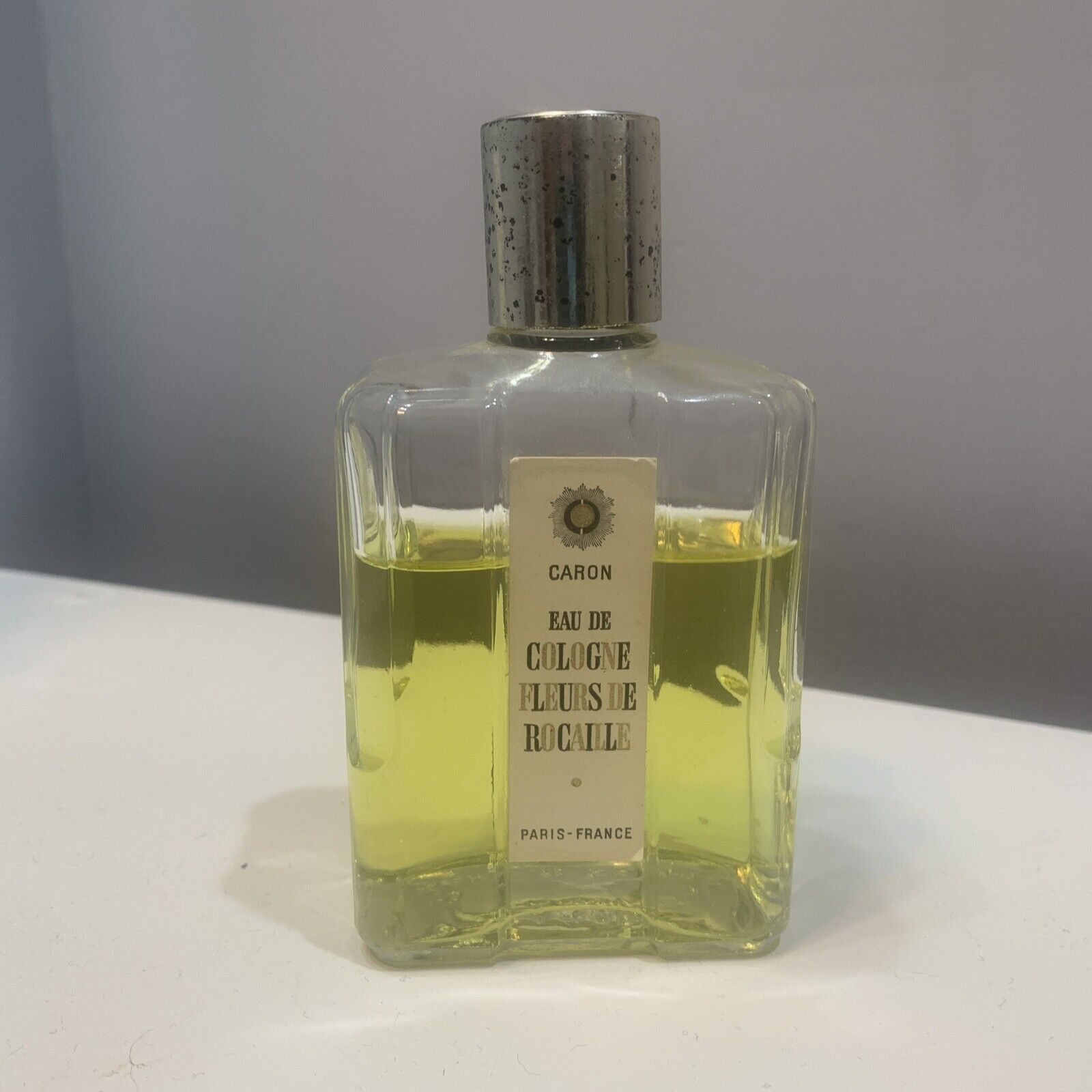 Vtg CARON FLEURS De ROCAILLE Perfume Cologne Collectible Bottle 3.75 Oz