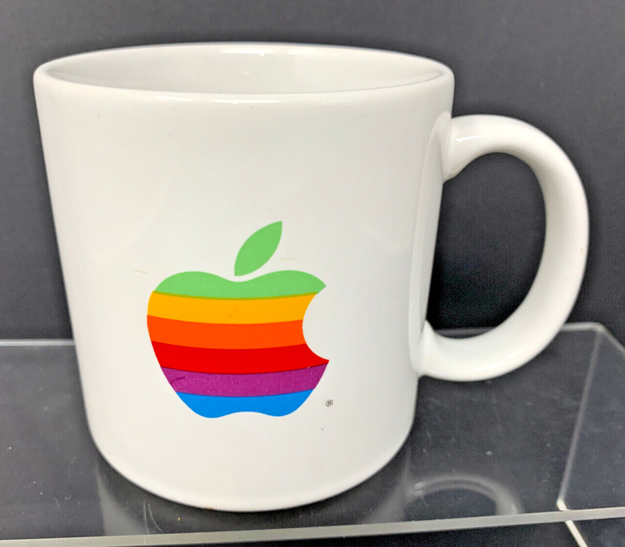 Vintage 1980\'s Apple Computer Macintosh Coffee Mug PAPEL Hand Decorated USA