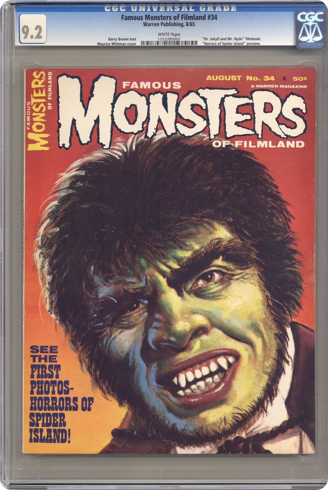 Famous Monsters of Filmland Magazine #34 CGC 9.2 1965 1253785002