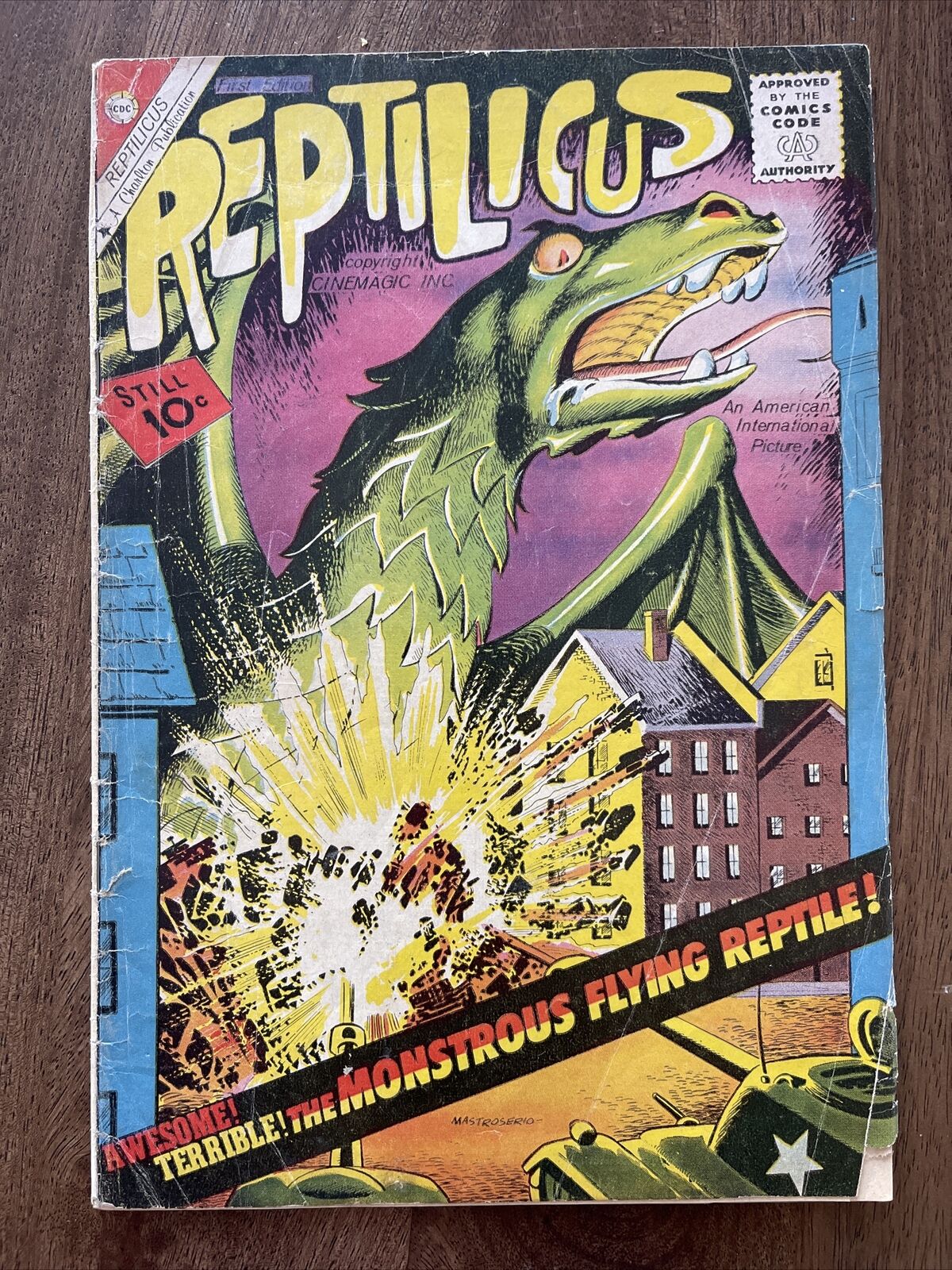 Reptilicus #1 - Charlton Comics 1961 - Tie-in To Original Monster Movie