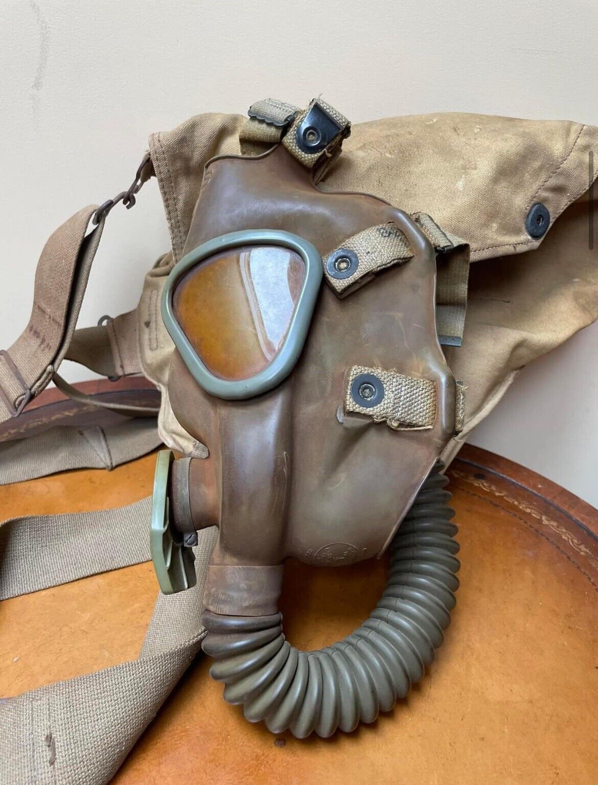 RARE Pre- WWII US Army Brown M1VA2 Service Gas Mask By Firestone Made August '41